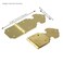 Faotup 2Pcs Small Brass Hinges Decorative Heavy Duty Strap Hinges Gold 334x118x015