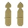 Faotup 2Pcs Small Brass Hinges Decorative Heavy Duty Strap Hinges Gold 334x118x015