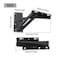 Li-TianFeng Folding Support Hinges 80 Degree Spring Loaded Black Metal Cabinet Lift Brackets Set of 2