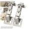 FURNIWARE Furniware 2 Pair 170 Degree Frameless Soft Close Cabinet Hinges Heavy Duty Hidden Hydraulic Lazy Susan Hinges Concealed for Corner Cabinet Crawlspace Trap Door WardrobeNo Cup Grooving