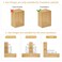 FURNIWARE Furniware 2 Pair 170 Degree Frameless Soft Close Cabinet Hinges Heavy Duty Hidden Hydraulic Lazy Susan Hinges Concealed for Corner Cabinet Crawlspace Trap Door WardrobeNo Cup Grooving