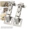 FURNIWARE Furniware 2 Pair 170 Degree Frameless Soft Close Cabinet Hinges Heavy Duty Hidden Hydraulic Lazy Susan Hinges Concealed for Corner Cabinet Crawlspace Trap Door WardrobeNo Cup Grooving