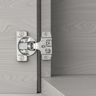 FURNIWARE Furniware 2 Pieces 12 in Overlay Soft Close Concealed Hinge for Face Frame Door 105 Open Angle Concealed Stainless Steel Hinges for Face Frame Door Soft Close Cabinet Hinge Satin Nickel