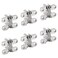 Hitefu 6Pack Hidden Gate Hinge 134 Inch Invisible Hinge Cabinet Leaf Hinge 180 Degree Invisible Door Hinges Concealed Barrel with Screws