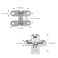 Hitefu 6Pack Hidden Gate Hinge 134 Inch Invisible Hinge Cabinet Leaf Hinge 180 Degree Invisible Door Hinges Concealed Barrel with Screws