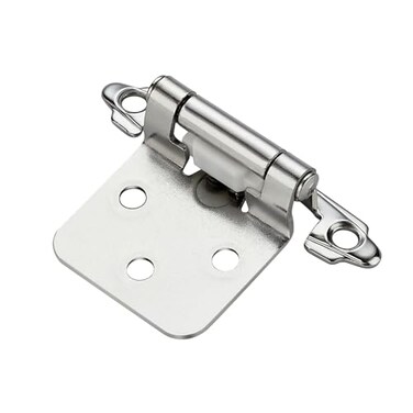 Home Expert 10 Pack 5 Pairs Polished Chrome Cabinet Hinges for Kitchen Doors SelfClosing 12 Inch Overlay Variable SemiConcealed Face Frame Surface Mount Cabinet Hardware