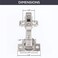 Ilyapa Corner Cabinet Hinges Satin Nickel 2 Pack Self Closing 135 Degree Lazy Susan Kitchen Cabinet Door Hinge Hardware