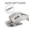 Jiaxitek 4 Pack Soft Close Damping Hinges 90 Degree Concealed Cabinet Hinges with Slotless Design Easy to Install for Cupboards Drawers Windows and Cabinet Doors