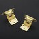 JOY DECOR JOYDECOR 30 Pack 15 Pairs 38 Inch Overlay Gold Cabinet Hinges SemiConcealed Face Mount Hinges for Cupboards SelfClosing Decorative Door Hardware