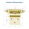 JOY DECOR JOYDECOR 30 Pack 15 Pairs 38 Inch Overlay Gold Cabinet Hinges SemiConcealed Face Mount Hinges for Cupboards SelfClosing Decorative Door Hardware