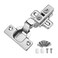 Kimdot 2 Pack Frameless Soft Close Cabinet Hinges for Kitchen 105Clip on Plate Adjustable Concealed European Door Hinges Nickel Plated Finish Inset