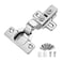 Kimdot 4 Pack Frameless Soft Close Cabinet Hinges for Kitchen 105Clip on Plate Adjustable Concealed European Door Hinges Nickel Plated Finish Inset