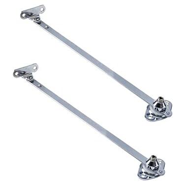 KUMGROT 2 PCS 10 Inch Cabinet Door Support Strut Soft Close Lid Support Buffer Telescopic Rod Strut Cabinet Hinge Slow Down Drop Leaf for Lower Flip Door Cabinet Desks