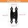 Kyuionty 6 Pack HShape Cabinet Hinges Hammercraft Flush Door Hinge for Kitchen Cupboard Wardrobe Black