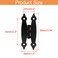Kyuionty 6 Pack HShape Cabinet Hinges Hammercraft Flush Door Hinge for Kitchen Cupboard Wardrobe Black