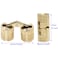 LBTODH 4PCS 8mm Concealed Furniture Hinges 180 Degree Opening Angle Brass Barrel Hidden Gold Cabinet Hinges Suitable for Most Small Boxes