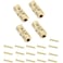 LBTODH 4PCS 8mm Concealed Furniture Hinges 180 Degree Opening Angle Brass Barrel Hidden Gold Cabinet Hinges Suitable for Most Small Boxes