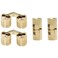 LBTODH 4PCS 8mm Concealed Furniture Hinges 180 Degree Opening Angle Brass Barrel Hidden Gold Cabinet Hinges Suitable for Most Small Boxes