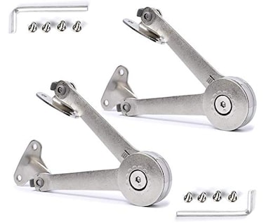 MOYODOR Lid Stay Hinge in Satin Nickel Folding Lid Hinge with Soft Close Perfect for Toy BoxKitchenWardrobeCabinet Door 35lb Modern Style 1pair