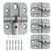 LifCratms 4 Pcs Adjustable Locking Hinges 180 Degree Folding Table Hinge Zinc Alloy Powder Coated