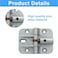 LifCratms 4 Pcs Adjustable Locking Hinges 180 Degree Folding Table Hinge Zinc Alloy Powder Coated