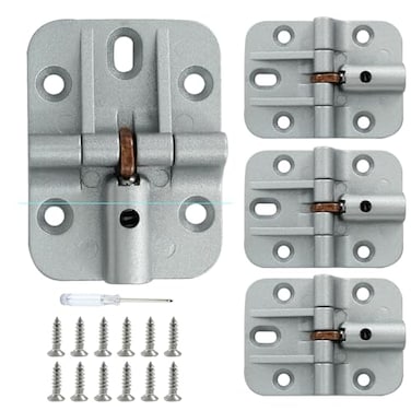 LifCratms 4 Pcs Adjustable Locking Hinges 180 Degree Folding Table Hinge Zinc Alloy Powder Coated
