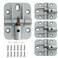 LifCratms 4 Pcs Adjustable Locking Hinges 180 Degree Folding Table Hinge Zinc Alloy Powder Coated