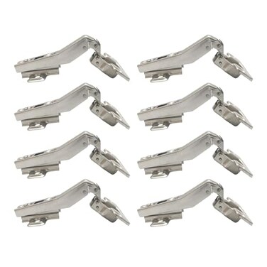LIKERAINY 45 Degree Hinge 35mm Without Damper for Special Corner Door Hinges for Cabinet Cupboard Wardrobe Folding Angular Doors Pack of 8