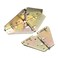 Lokatall Modern Iron Drop Leaf Table Hinges Spring Loaded Heavy Duty 2 Pack Yellow Metallic Finish