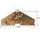 Lokatall Modern Iron Drop Leaf Table Hinges Spring Loaded Heavy Duty 2 Pack Yellow Metallic Finish