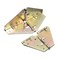 Lokatall Modern Iron Drop Leaf Table Hinges Spring Loaded Heavy Duty 2 Pack Yellow Metallic Finish