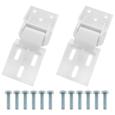 LoveIysp Lovelysp Freezer Plastic Hinges Small Chest Freezer Hinges 3 Holes Folding Freezer Hinge with Mounting Screws Counterbalance Universal 95110 Degrees Small Freezer Hinges Replacement Parts 2PC