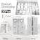 Luomorgo 30 Pack Mini Hinges Butt Hinges Stainless Steel Cabinet Hinge Small Folding Door Hinge for Wooden Box Crafts 1 Inch 2 Inch 3 Inch