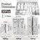 Luomorgo 30 Pack Mini Hinges Butt Hinges Stainless Steel Cabinet Hinge Small Folding Door Hinge for Wooden Box Crafts 1 Inch 2 Inch 3 Inch