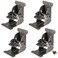 MANCHAP 4 PCS Self Locking Folding Hinge 090180 Degree Foldable Leg Hinge Support Bracket with Screws for Table Leg Workbench Black