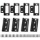 MARRTEUM 8 Pieces 2 Inch Non Mortise Door Hinge Black Bifold Butt Cabinet Hinges with Screws for Cabinet Wardrobe Window Furnitures Wooden Boxes