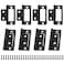 MARRTEUM 8 Pieces 2 Inch Non Mortise Door Hinge Black Bifold Butt Cabinet Hinges with Screws for Cabinet Wardrobe Window Furnitures Wooden Boxes