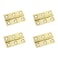 Mcredy 4 Pcs 15 Inch Brass Cabinet Hinges Door Butt Hinges with Mounting Screws for Cabinets Gate Wooden Box Gold