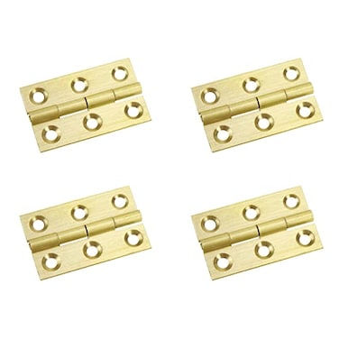 Mcredy 4 Pcs 15 Inch Brass Cabinet Hinges Door Butt Hinges with Mounting Screws for Cabinets Gate Wooden Box Gold