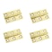 Mcredy 4 Pcs 15 Inch Brass Cabinet Hinges Door Butt Hinges with Mounting Screws for Cabinets Gate Wooden Box Gold