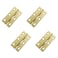 Mcredy 4 Pcs 25 Inch Brass Cabinet Hinges Gold Butt Hinge Wooden Box Door Hinges with Screws for DIY Crafts Projects