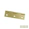 Mcredy 4 Pcs 25 Inch Brass Cabinet Hinges Gold Butt Hinge Wooden Box Door Hinges with Screws for DIY Crafts Projects
