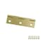 Mcredy 4 Pcs 25 Inch Brass Cabinet Hinges Gold Butt Hinge Wooden Box Door Hinges with Screws for DIY Crafts Projects