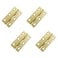 Mcredy 4 Pcs 25 Inch Brass Cabinet Hinges Gold Butt Hinge Wooden Box Door Hinges with Screws for DIY Crafts Projects