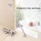 Mcredy Lid Support Hinge 9 Inch 1 Pair Rotatable Locking Folding Hinges Steel Wooden Toy Box Hinge Support for Cabinet Silver