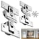 Mdkave Bifold HingesBifold Door HingesFolding Door HingesFolding HingesBifold Cabinet Door HingeDouble Cup Concealed Hinge for CabinetsCloset and Furniture 2 Pack