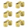 MIAO JIN 6Pcs 10mm Brass Barrel Hinges Hidden Invisible Cabinet Furniture Hinges Concealed 180 Degree Opening Angle
