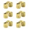 MIAO JIN 6Pcs 10mm Brass Barrel Hinges Hidden Invisible Cabinet Furniture Hinges Concealed 180 Degree Opening Angle