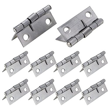 MY MIRONEY 10Pack Self Closing Spring Hinges 15 Inch Stainless Steel Hinge Spring Loaded Hinges with Screws DIY Hardware for Door Cabinet