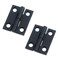 MY MIRONEY 2Pack Mini Solid Brass Hinges Black Foldable Butt Hinge 1 Inch Small Hinges Door Hinges with Screws for Small Gift Box Jewelry Chest Wood Box